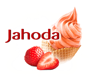 Mléčná zmrzka Jahoda