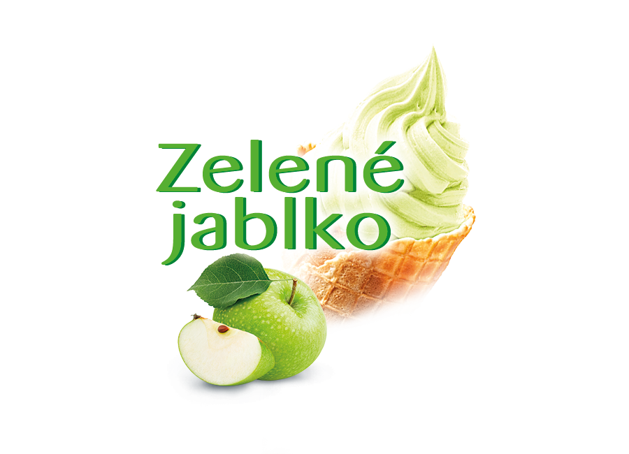 Mléčná zmrzka Zelené jablko