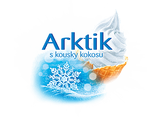 Mléčná zmrzka Arktik s kousky kokosu
