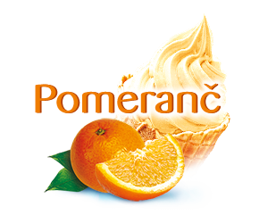 Mléčná zmrzka Pomeranč